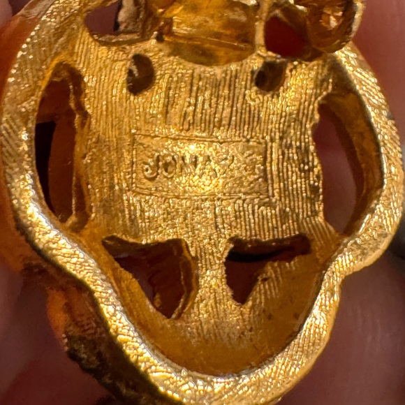 Joseph Mazer Gold clip on earrings